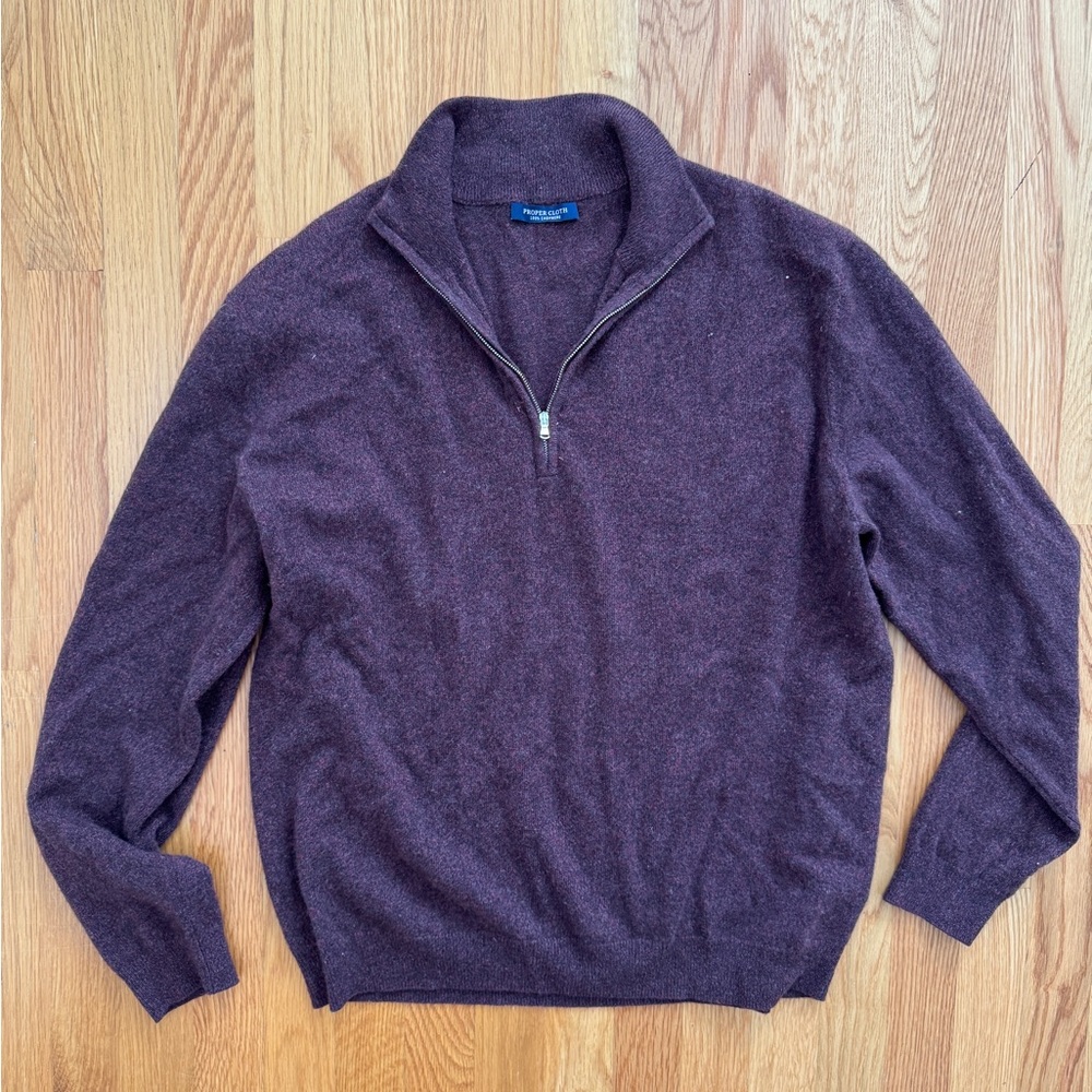Proper Cloth 1/4 zip sweater